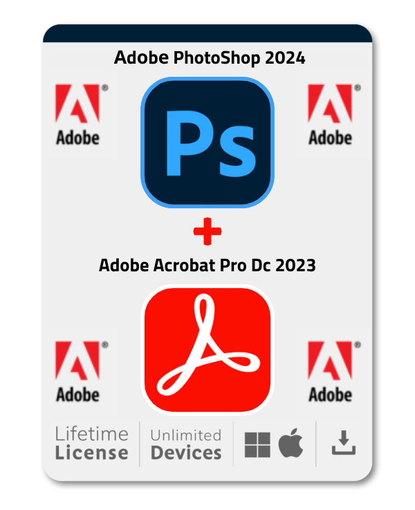 Adobe Acrobat Pro Dc 2023 + Photoshop 2024